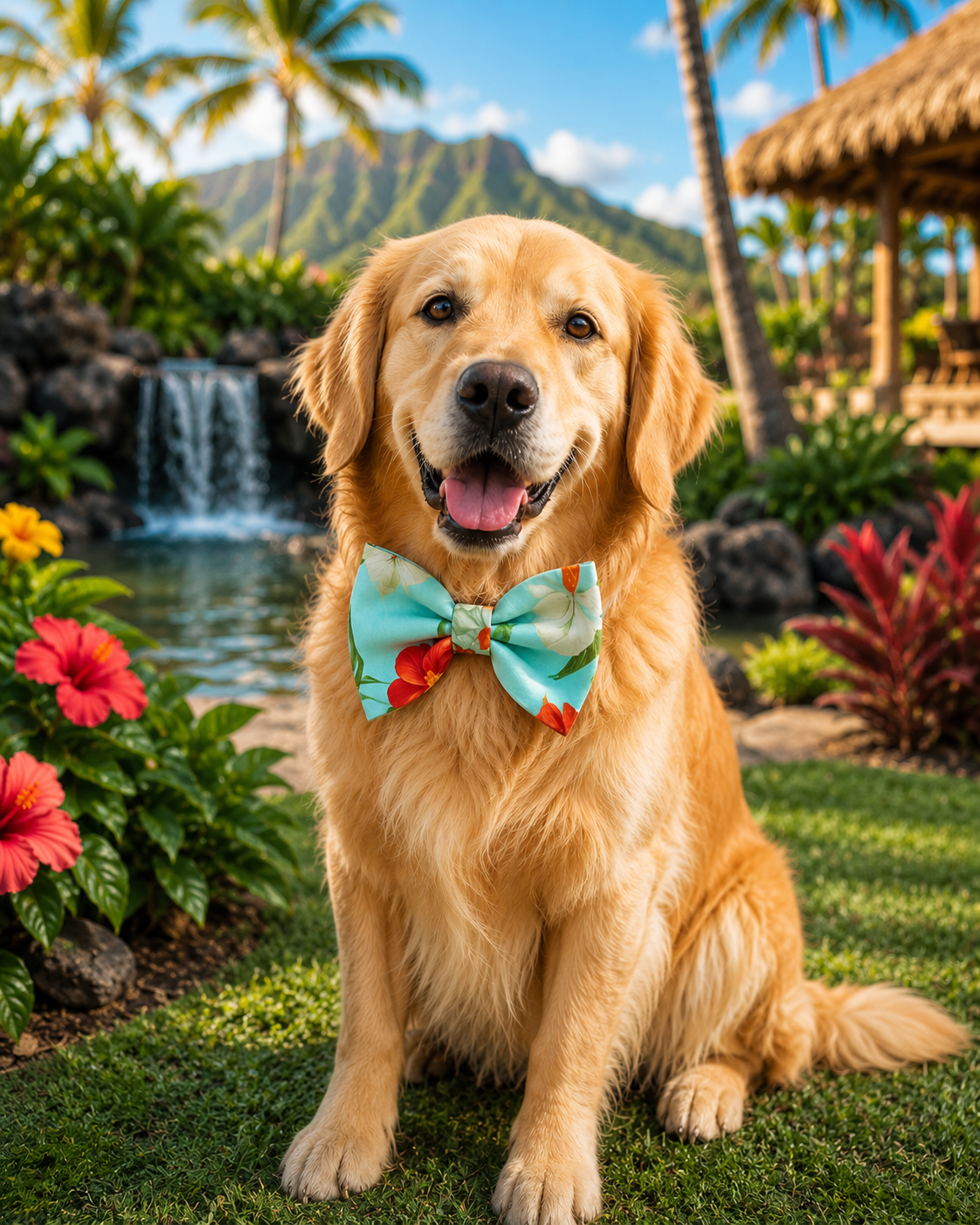 Aloha Dog BowTie