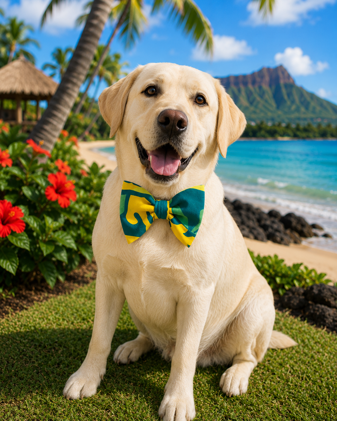 Aloha Dog BowTie