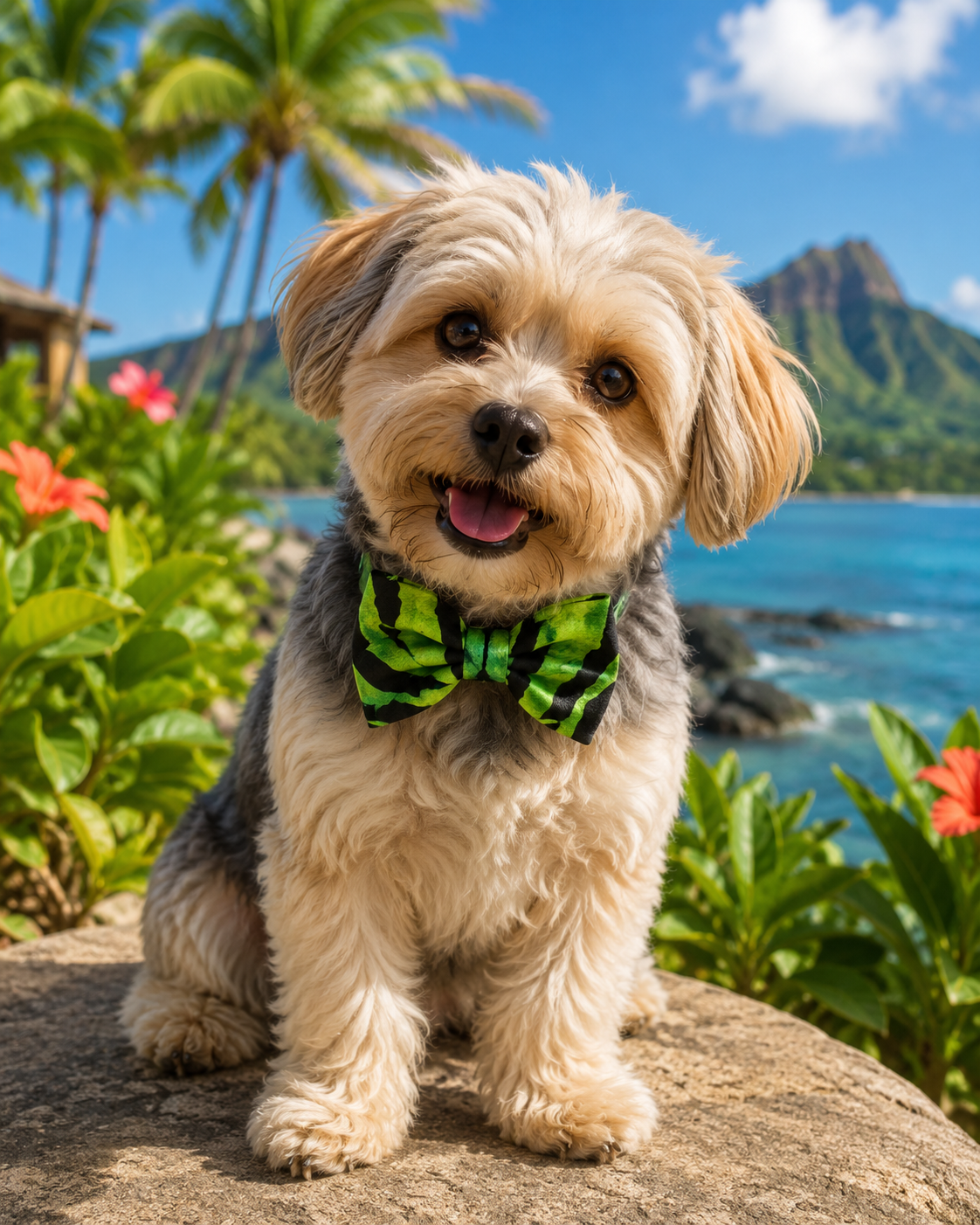 Aloha Dog BowTie