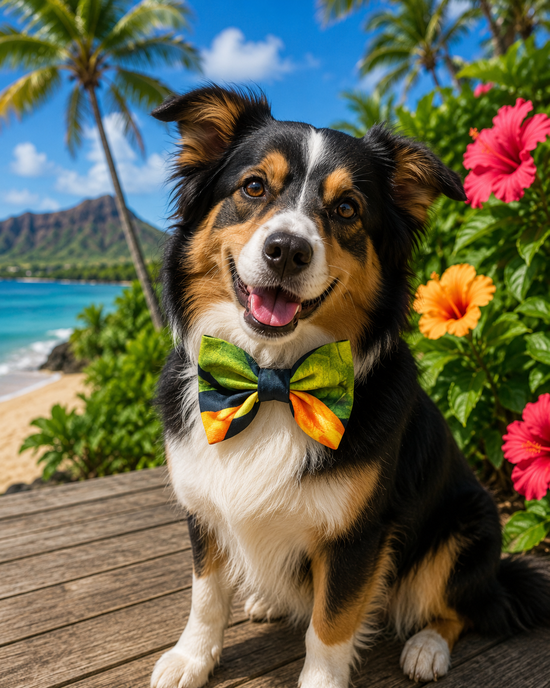 Aloha Dog BowTie