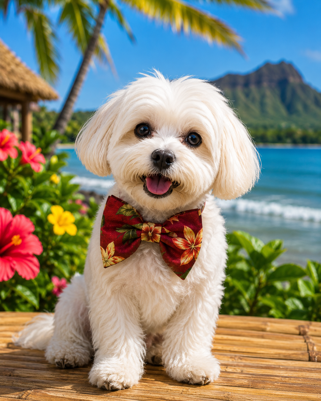 Aloha Dog BowTie