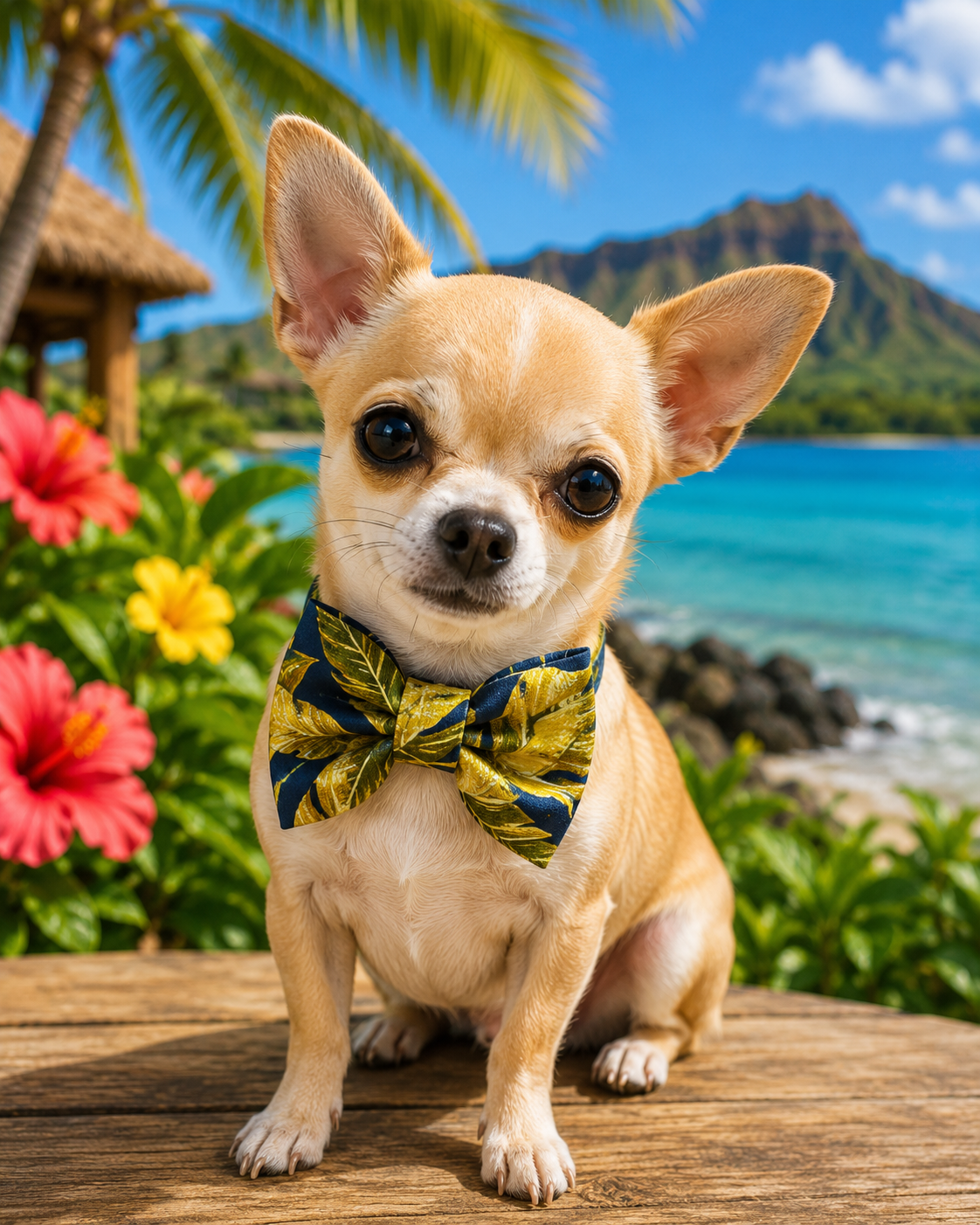 Aloha Dog BowTie