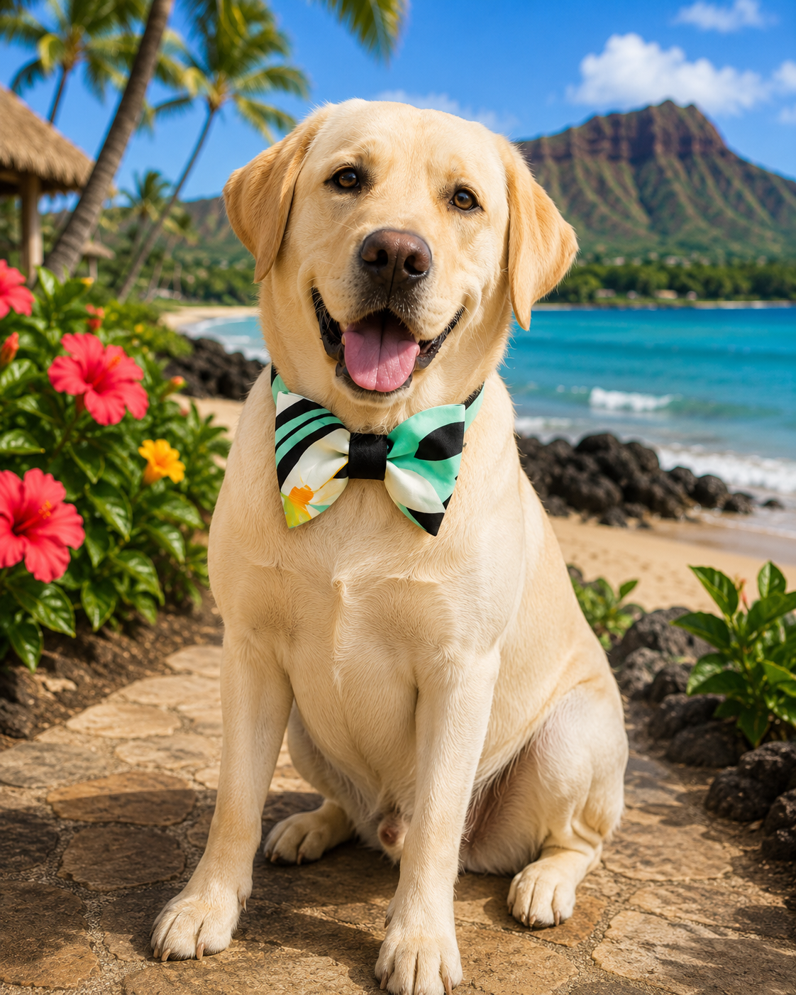 Aloha Dog BowTie