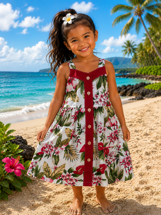 Aloha Button Dress